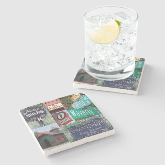 Untersetzer Inman Park, Atlanta Marble (Seitenansicht)