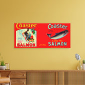 Untersetzer Lachs Leinwanddruck (Insitu (Wohnzimmer))