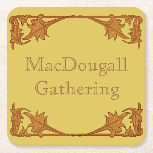 Untersetzer - Leafarben mit Text (Vorderseite)