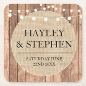 Untersetzer-Leinwand beleuchtet rustikales Rechteckiger Pappuntersetzer (Vorderseite)