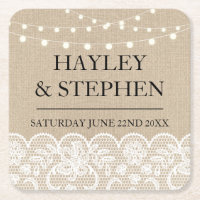 Untersetzer-Leinwand-Spitze beleuchtet rustikales