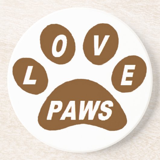 Untersetzer Liebe Paws Brown (Vorne)
