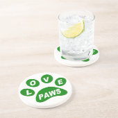 Untersetzer Liebe Paws Green (Seite)