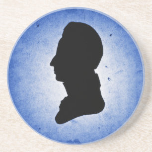 Untersetzer "Man Silhouette on Blue"