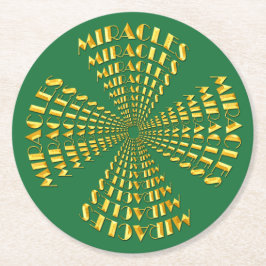 Untersetzer - MIRACLES in einem Gold-Star-Design g