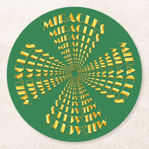 Untersetzer - MIRACLES in einem Gold-Star-Design g