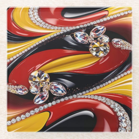 Untersetzer mit belgischen Farben (Vorderseite)