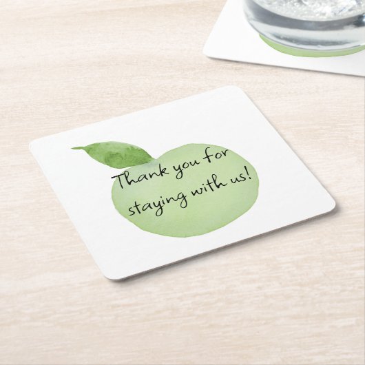 Untersetzer mit benutzerdefiniertem grünen Appell (angewinkelt)