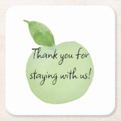 Untersetzer mit benutzerdefiniertem grünen Appell (Vorderseite)