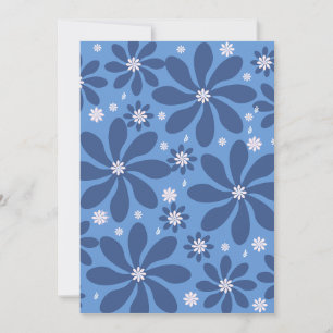 Untersetzer mit blauem Blumenmuster - Stilvolle Sc Einladung