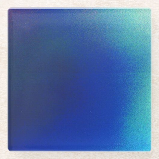 Untersetzer mit blauem und türkisfarbenem Design (Vorderseite)