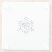 Untersetzer mit blauer Schneeflocke (Rückseite)