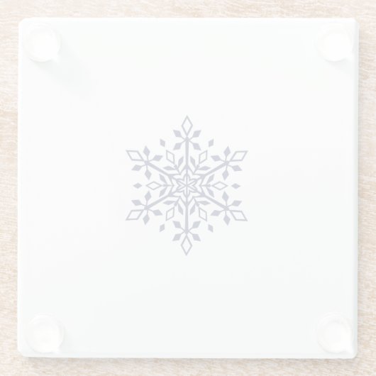 Untersetzer mit blauer Schneeflocke (Rückseite)