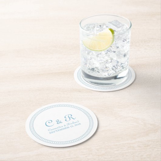 Untersetzer mit blauer Umrandung (Vor Ort)