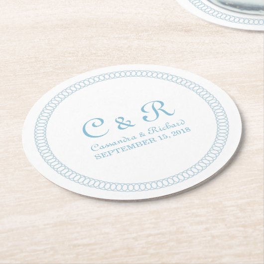 Untersetzer mit blauer Umrandung (Angewinkelt)