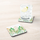 Untersetzer mit Blume und Blätter (Rechte Seite)