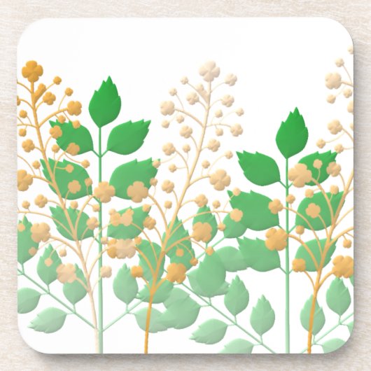 Untersetzer mit Blume und Blätter (Vorderseite)