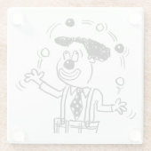 Untersetzer mit Clown Juggler Juggler (Rückseite)