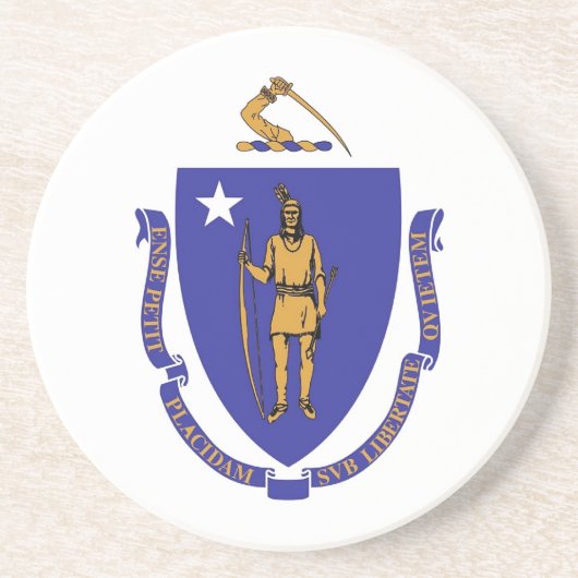 Untersetzer mit der Fahne der Massachusetts, USA (Vorne)