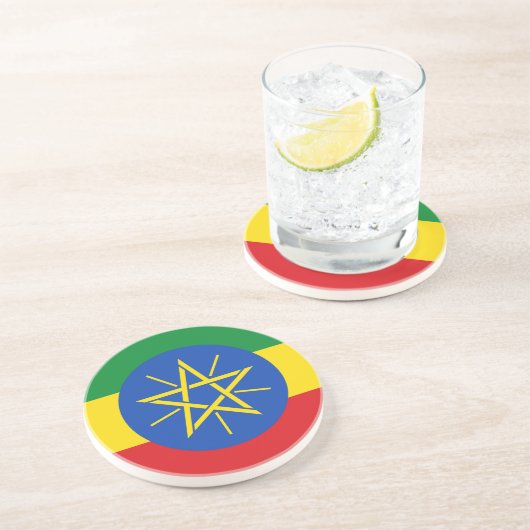Untersetzer mit der Flagge Äthiopiens (Seite)