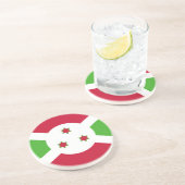 Untersetzer mit der Flagge Burundis (Seite)