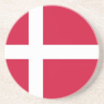 Untersetzer mit der Flagge Dänemarks<br><div class="desc">Eleganter Untersetzer mit dänischer Flagge. Dieses Produkt ist anpassbar.</div>