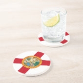 Untersetzer mit der Flagge der Florida, USA (Seite)