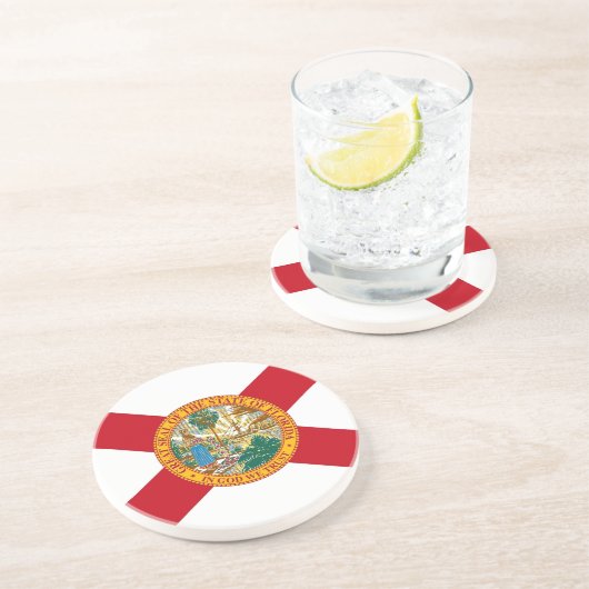 Untersetzer mit der Flagge der Florida, USA (Seite)