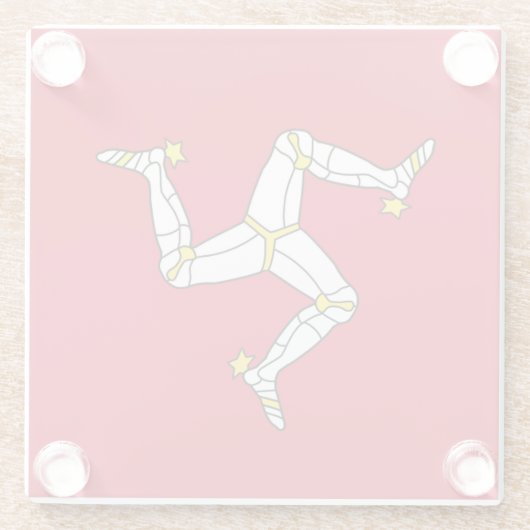 Untersetzer mit der Flagge der Insel Man, Vereinig (Rückseite)