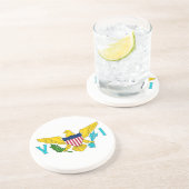 Untersetzer mit der Flagge der Jungfrauen, USA (Seite)