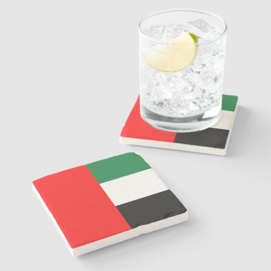 Untersetzer mit der Flagge der VAE (Seitenansicht)