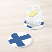 Untersetzer mit der Flagge Finnlands (Seite)