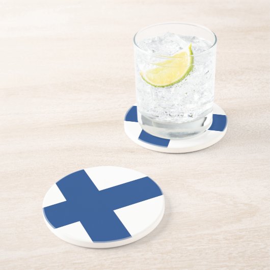 Untersetzer mit der Flagge Finnlands (Seite)