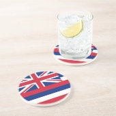 Untersetzer mit der Flagge Hawaiis, USA (Seite)