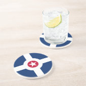 Untersetzer mit der Flagge Indianapolis, USA (Seite)