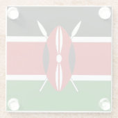 Untersetzer mit der Flagge Kenias Design (Rückseite)