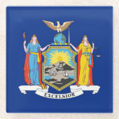 Untersetzer mit der Flagge New Yorks, USA (Vorderseite)
