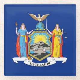 Untersetzer mit der Flagge New Yorks, USA
