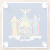 Untersetzer mit der Flagge New Yorks, USA (Rückseite)