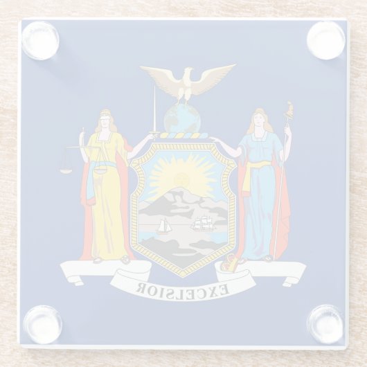 Untersetzer mit der Flagge New Yorks, USA (Rückseite)
