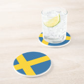Untersetzer mit der Flagge Schwedens (Seite)