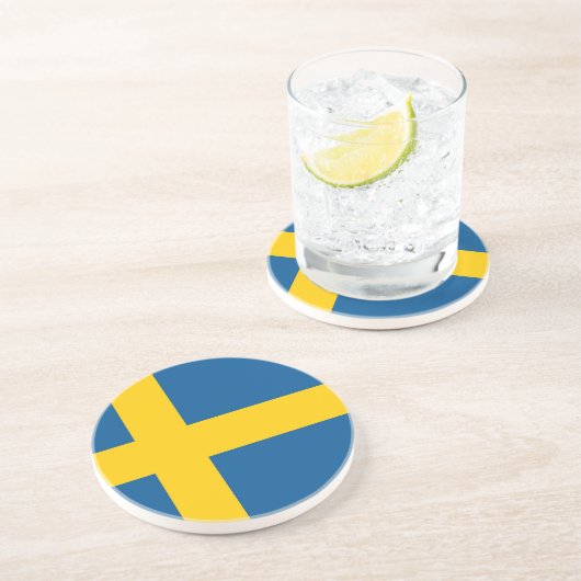 Untersetzer mit der Flagge Schwedens (Seite)