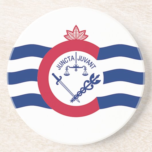 Untersetzer mit der Flagge von Cincinnati, Ohio, U (Vorne)