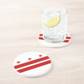 Untersetzer mit der Flagge von Washington DC, USA (Seite)