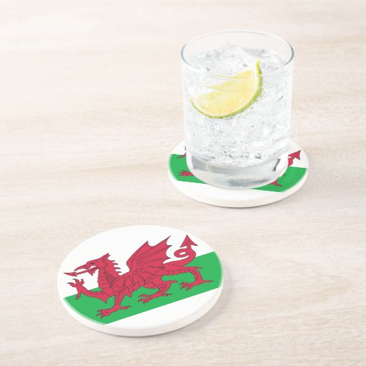 Untersetzer mit der Flagge Wales (Seite)