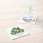 Untersetzer mit einfachem Sukkulenten Hochzeitspap (Vor Ort)