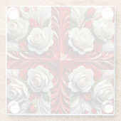 Untersetzer mit englischen Rose Design (Rückseite)