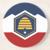 Untersetzer mit Flagge von Utah, USA (Vorne)