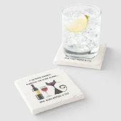 Untersetzer mit Frauen kann nicht allein auf Wein (Seitenansicht)