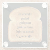 Untersetzer mit Funny Witty Toast (Rückseite)